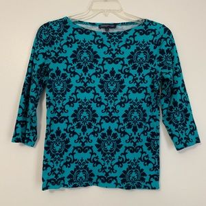 Jones New York Teal Top